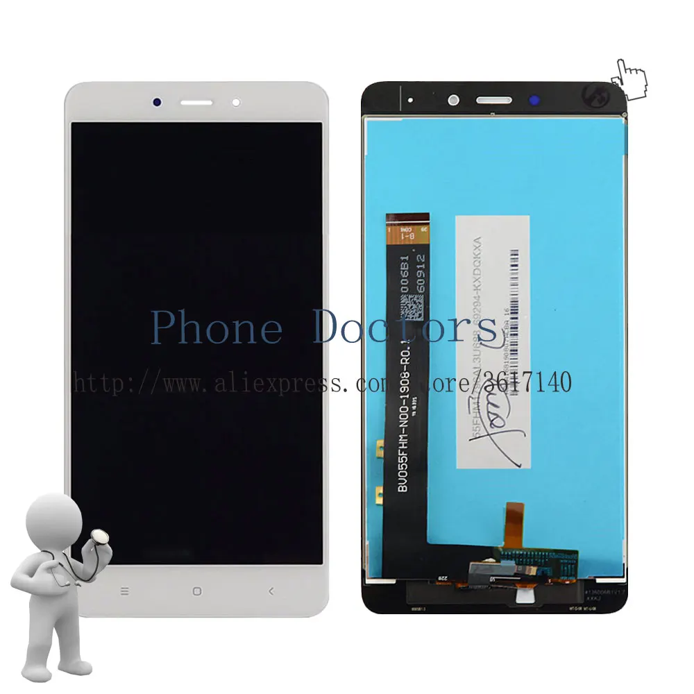 5 ''для Xiaomi Redmi Note 4 сенсорный экран дигитайзер + ЖК дисплей в сборе с рамкой для