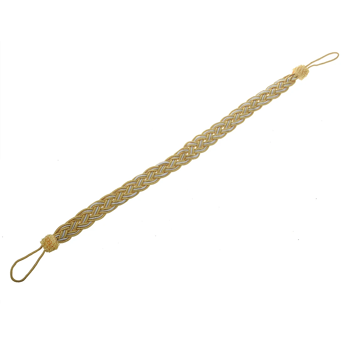 2 Rope curtain tiebacks - slender slinky rope cord drape hold backs fabric ties | Window-Dressing Hardware