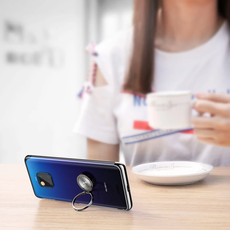 Xundd для huawei mate 20 Pro Чехол магнитный автомобильный держатель подставка кольцо палец Прозрачный PC задняя крышка для huawei mate 20 Pro mate 20 чехол