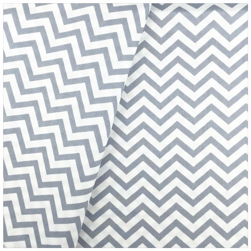 Серая волнистая 100% хлопковая ткань предварительно срезанная четверть