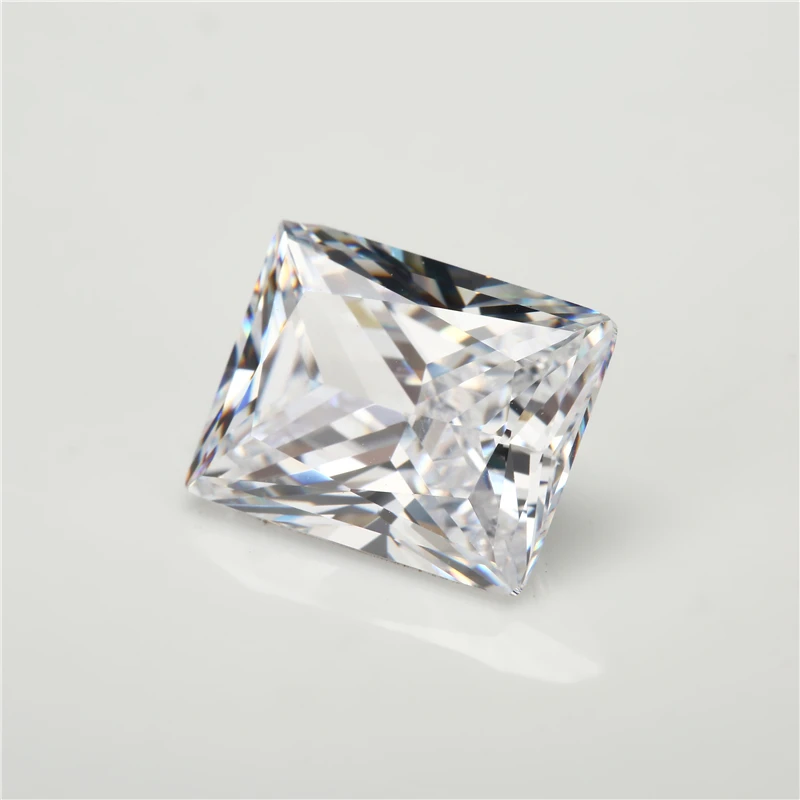 Прямоугольная форма 5A белый цвет CZ камень 1.5x2-13x18 мм циркон искусственные камни