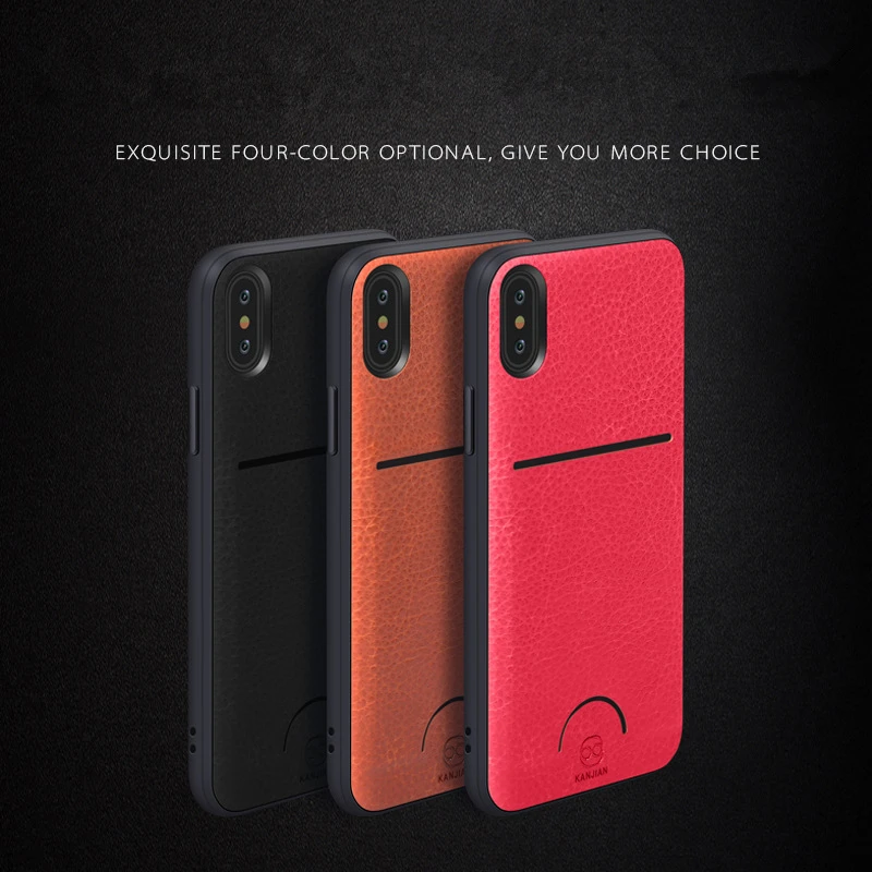 Роскошный чехол из искусственной кожи с зернистой фактурой для iPhone X 8 7 Plus