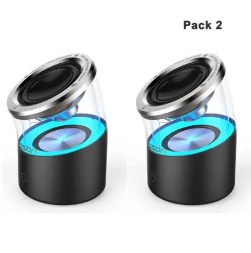 black-X2 Vidson i3 динамик s TWS прозрачный динамик Bluetooth 4,2 трубка светящийся портативный Bluetooth динамик для iPhone Звук-светильник динамик - Цвет: black-X2