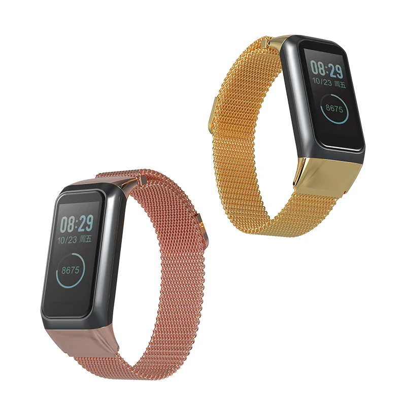 Mijobs кожаный ремешок для Huami Amazfit Cor 2 смарт-браслет Миланский ремешок для браслета Amazfit Cor 2 смарт-браслет
