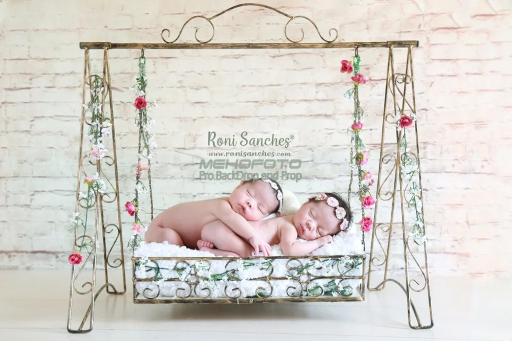 Фон для фотосъемки с изображением кирпичной стены и деревянного пола|cloth