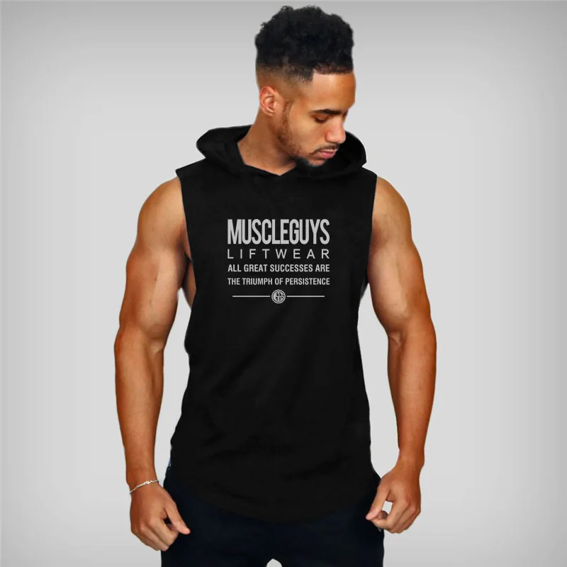 Liftwear от Muscleguys рубашка без рукавов с капюшоном фирменная одежда для спортзала