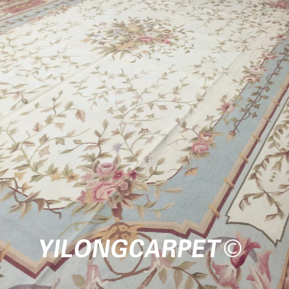 Yilong 10 'x 14' большой плоский плетеный ковер ручной работы из новозеландской