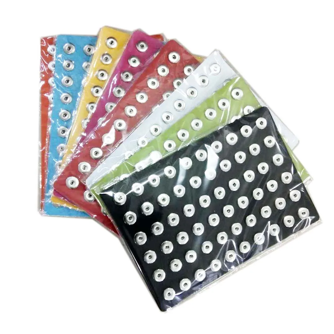 18 мм 60 шт оснастки кнопки дисплея из искусственной кожи дисплей для ювелирных