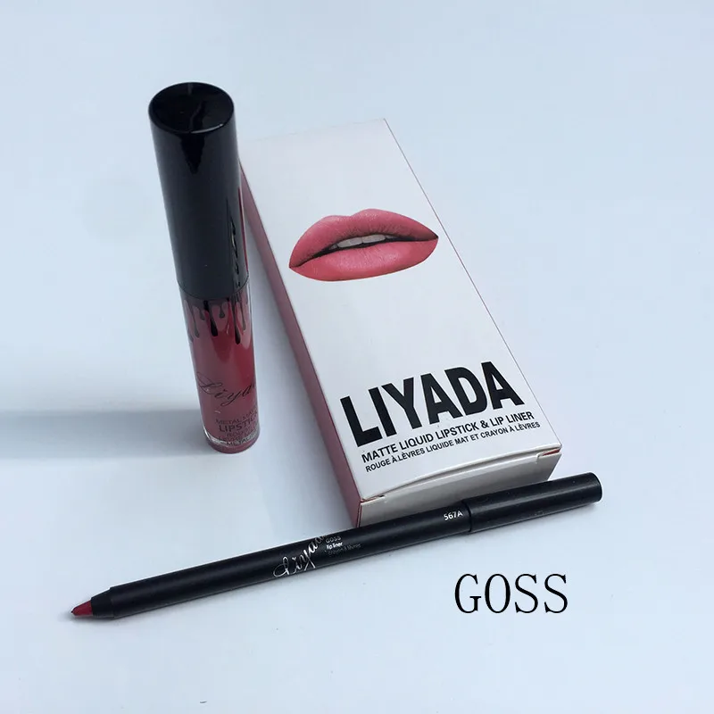 Бренд LIYADA Матовый жидкий блеск для губ Lips Pencil Макияж Губная помада Lasting