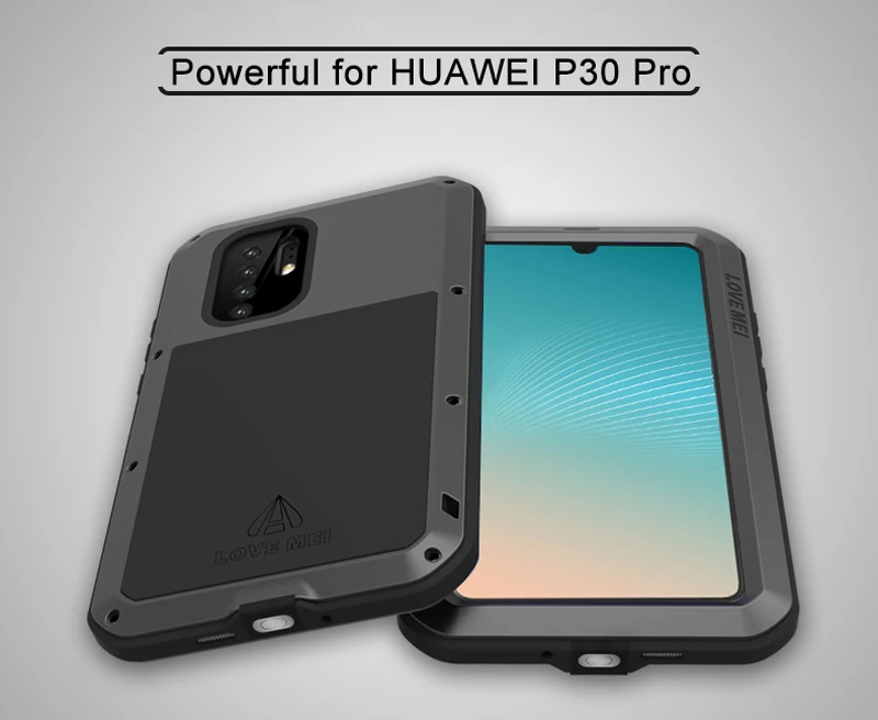 Алюминиевый металлический защитный чехол для huawei P30 Pro, ударопрочный водонепроницаемый чехол на весь корпус с Gorrila, стеклянный чехол для huawei P30Pro, чехол-броня