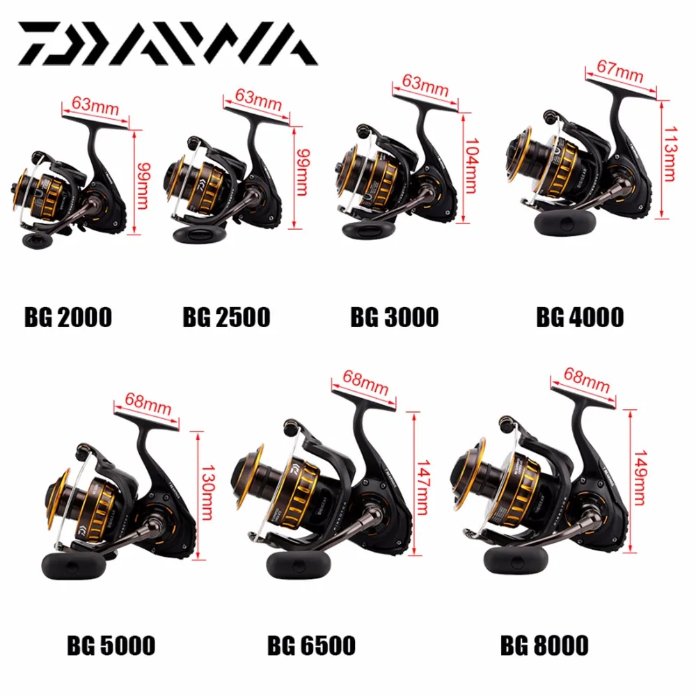 DAIWA BG 2500 3000 4000 4500 5000 6500 8000 Спиннинг рыболовная Катушка 8KG ATD металлической