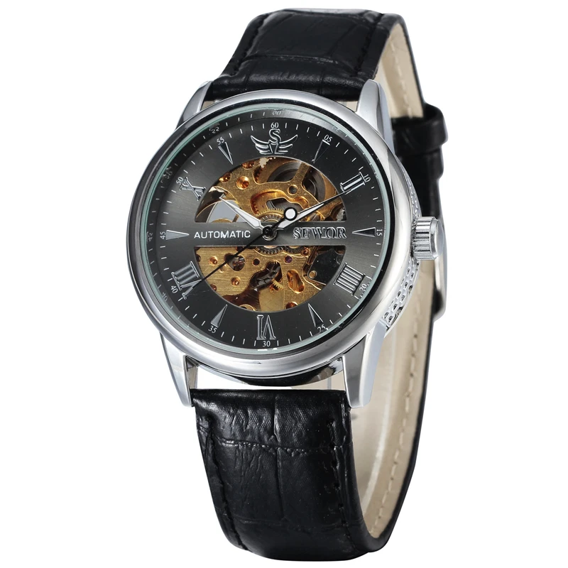 Sewor марка Montre роковой часы Homme Huarache механические наручные мода браслет Relogio Masculino