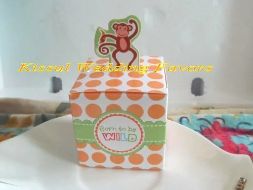 (300 шт./лот) коробка для детских сувениров Детская с тематикой джунглей детей