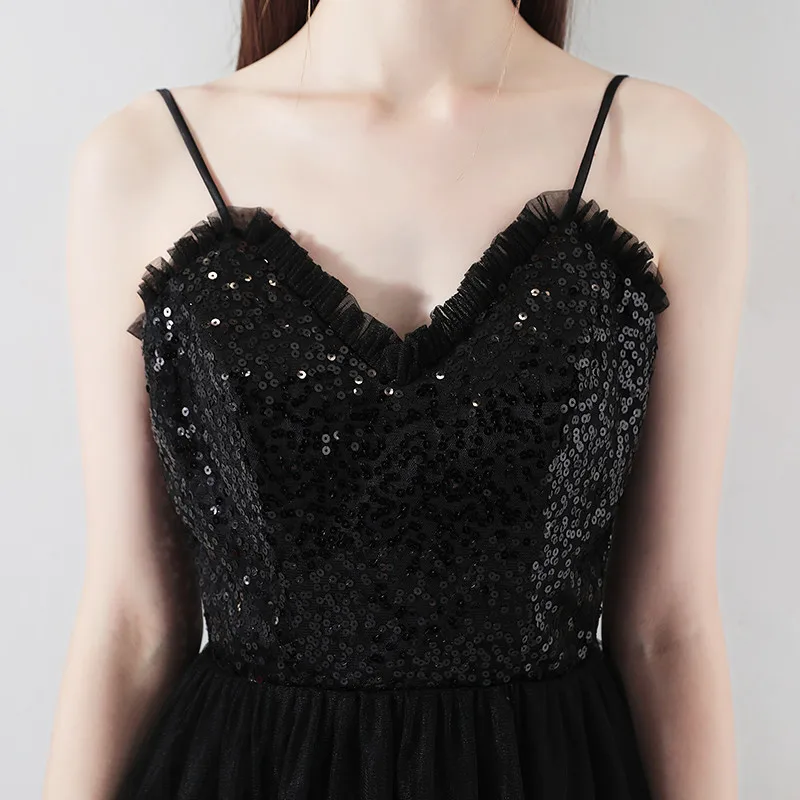 Халат Коктейльные Короткие коктейльные платья 2020 тюль с блестками длиной до