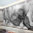 Современная креативная 3D Черно-белая полоса фотообои Гостиная ТВ фон настенная ткань художественная настенная бумага для стен 3D