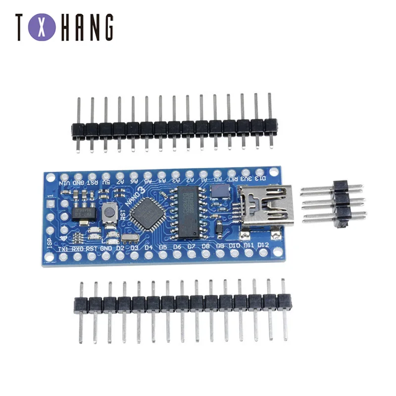 Контроллер Nano Atmega168 совместимый с arduino nano Atmega168P сменный USB-драйвер CH340G без кабеля |