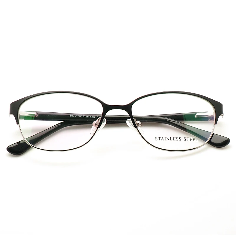 

YOUTOP Full-rim Women's Classic Optical Frames Myopia Eye glasses Stainless Steel Cateye Eyeglasses Copper S6721