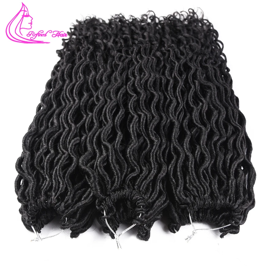 Изысканный искусственные локоны в стиле Crochet косы 18 дюймов мягкие натуральные синтетические волосы для наращивания 24 Подставки/пакет Богиня замки плетение