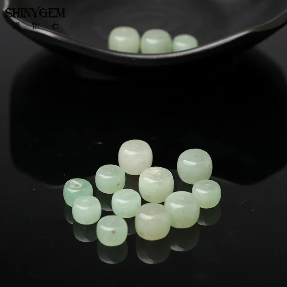 Круглые зеленые бусины ShinyGem 5*8 мм/8*10 мм Rondelle китайские из натурального камня для