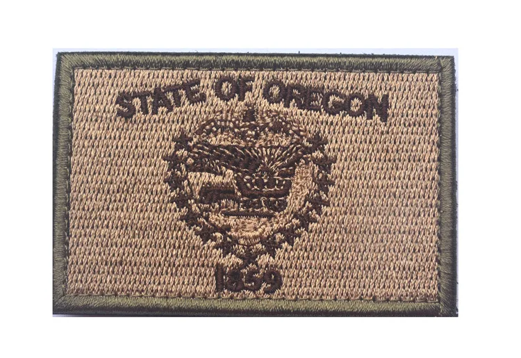 Нашивка с флагом штата Орегон военная эмблема армейские нашивки крючком на спине