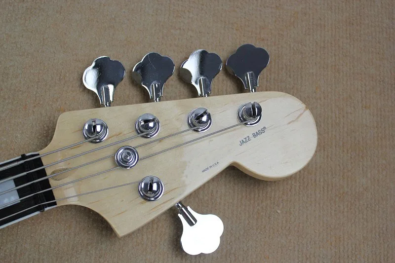 Бесплатная доставка Одежда высшего качества 5 строка F Jazz Bass Ebony гриф закат взрыв