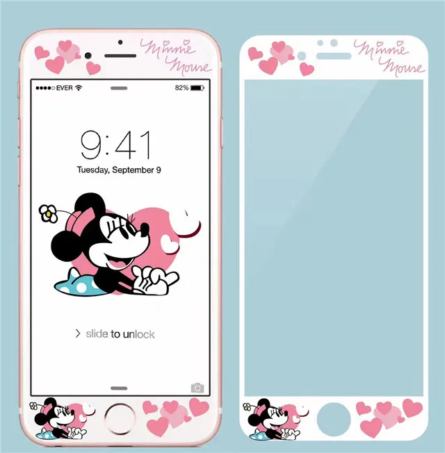 13 Мультфильм 3D полное покрытие из закаленного стекла для iphone 6 6S 7 8 plus Защитная пленка для экрана 9H - Цвет: 13