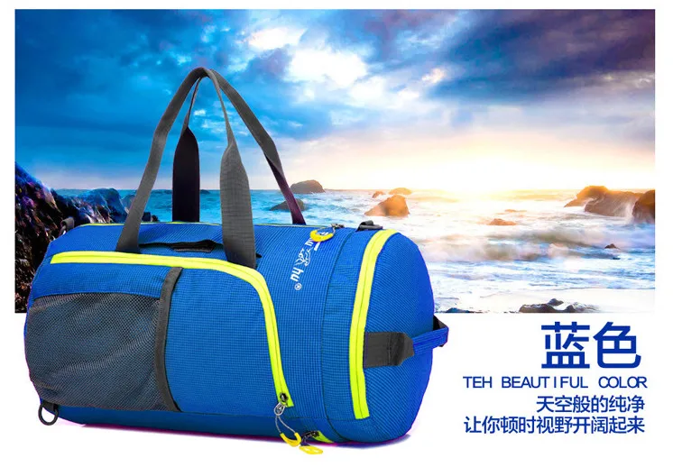 Sports Backpack TANLUHU 632 Nylon Foldable Gym Shoulder Bag Outdoor Climbing Hiking Cylinder Package