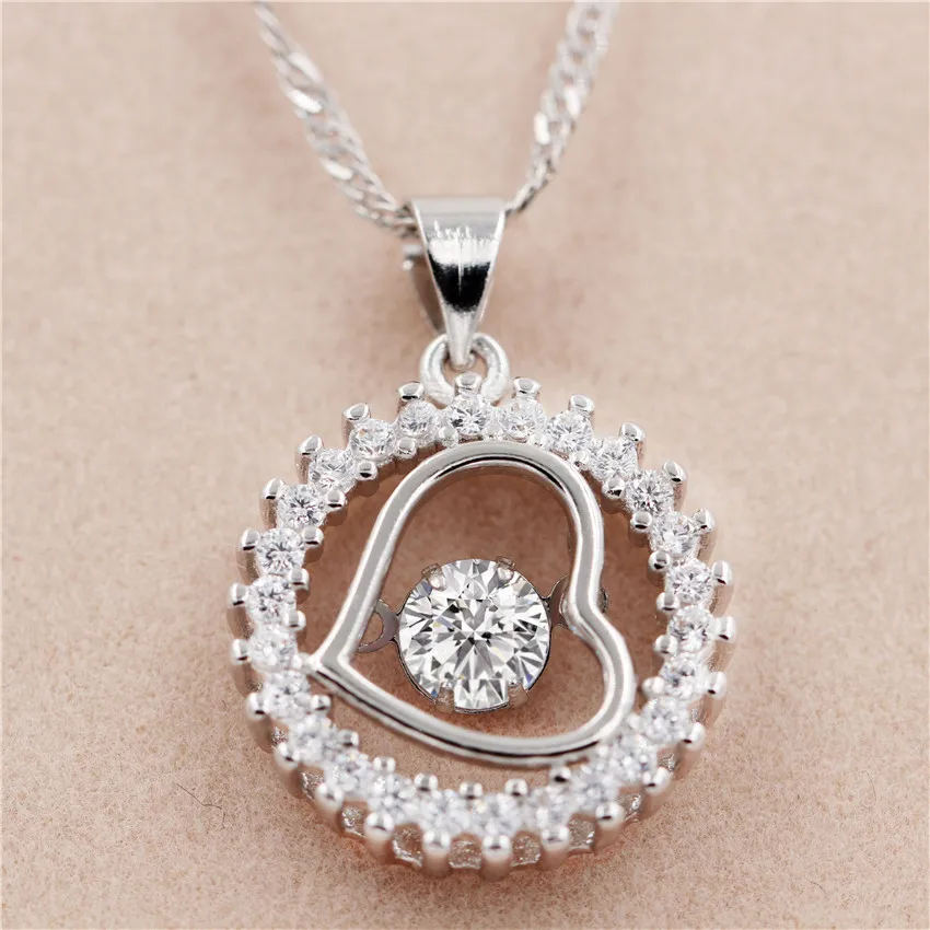 Almei скидка 15% Сердце колье заявление Цепочки и ожерелья Для женщин Серебряный