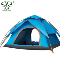 outdoor camping tent automatic awning waterproof double layer 3 people tents for outdoor recreation beach tourism gazebo