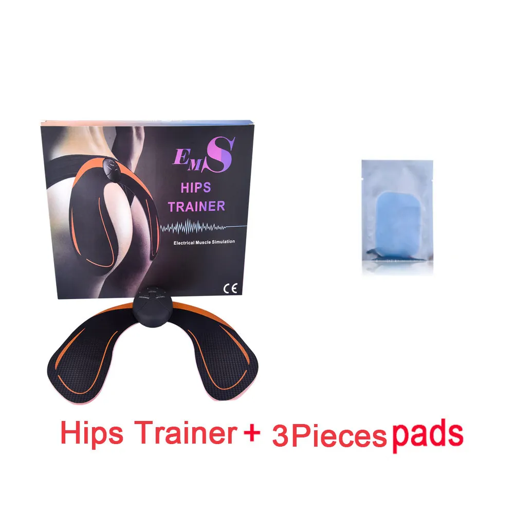 Hips add 3pcs pads Тренажер для бедер для похудения EMS мышечный Стимулятор интеллигентая(ый) ягодицы подъема ABS Беспроводной тела тренажерный зал домашний тренировочный Красота формируя Шестерни - Цвет: Hips add 3pcs pads