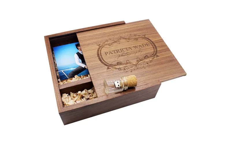 JASTER 205*205*60 мм, фотоальбом деревянный USB+ коробка usb флэш-накопитель карта памяти USB 3,0 8GB 16GB Пользовательский логотип фотография свадьба