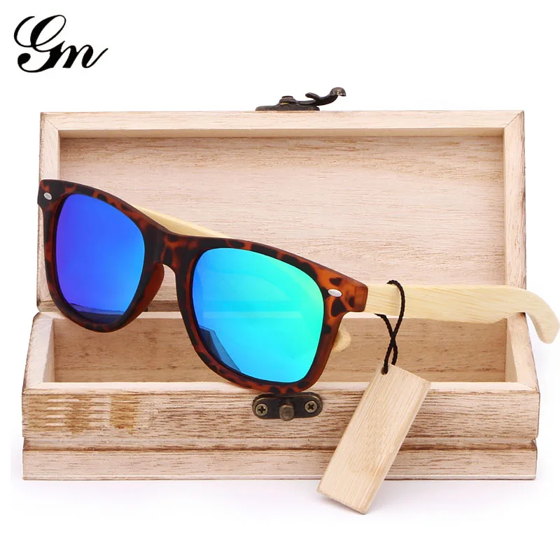 GM ручной работы из натурального бамбука солнечные очки мужские женские