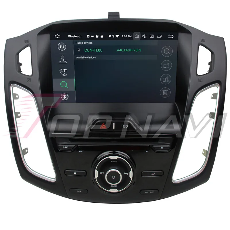 Topnavi четырехъядерный Android 8 1 Автомобильный GPS навигатор для Ford Focus 2012 2013 2014 2015 2016