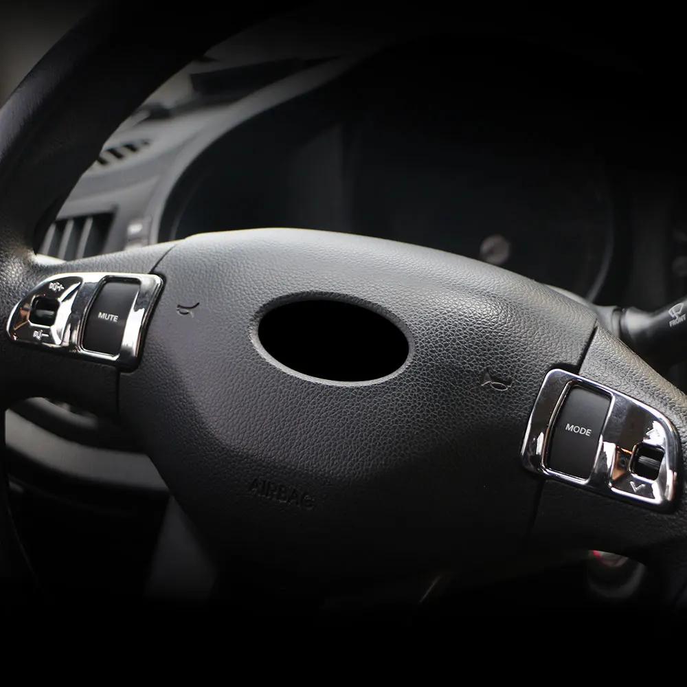 Jameo Auto Car Styling ABS Chrome Interior Steering Wheel Button Protection Cover Trim Sticker for Kia Sportage R 2012 - 2016 | Автомобили