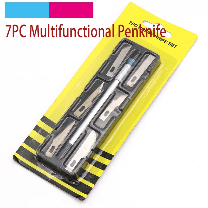 7 шт. гравировка Универсальный ремесленные ножи металлический нож для скальпеля