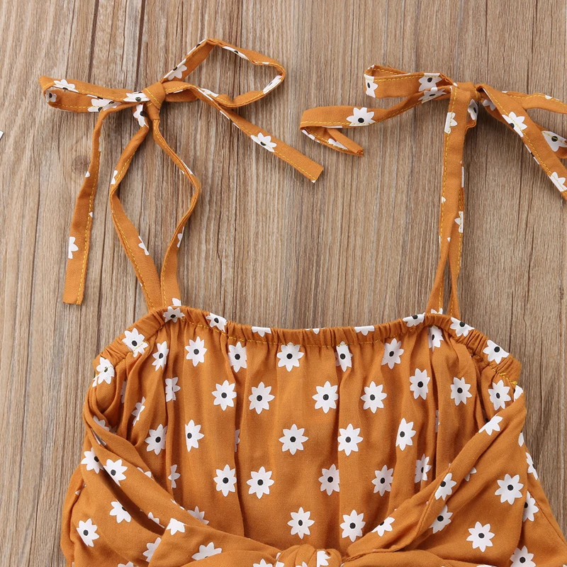 FOCUSNORM New Fashion Newborn Toddler Baby Girl Bowknot Floral Romper Jumpsuit Outfit Clothes | Детская одежда и обувь