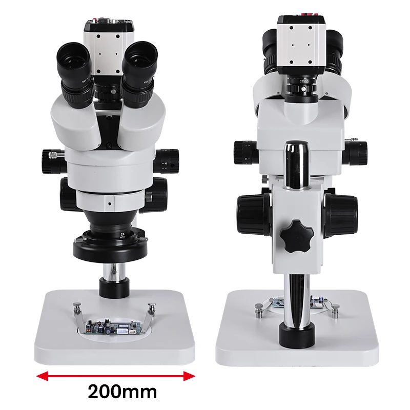 Тринокулярный электронный цифровой микроскоп 21MP HD 1080P USB CVBS VGA с адаптером 3 5 90x + 1/3