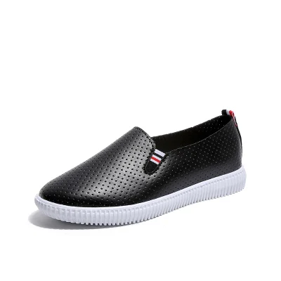 Black Новинка; Летняя женская повседневная обувь на плоской подошве; слипоны на плоской подошве; обувь ручной работы; лоферы; мокасины; женская обувь на плоской подошве - Цвет: Black