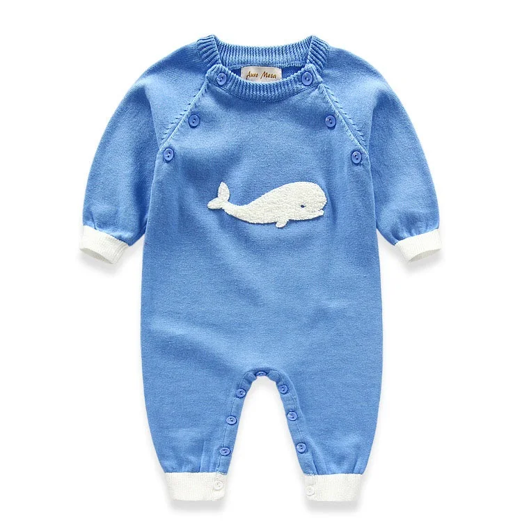 Новинка весенние детские вязаные комбинезоны с милым Кроликом мягкая