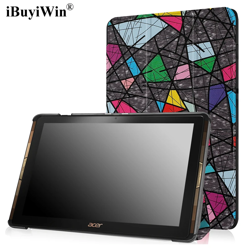 Тонкий чехол с принтом для acer Iconia Tab 10 A3-A40 One 10 B3-A30 10,1 дюймов планшет из искусственной кожи чехол откидная подставка+ экранная пленка+ ручка