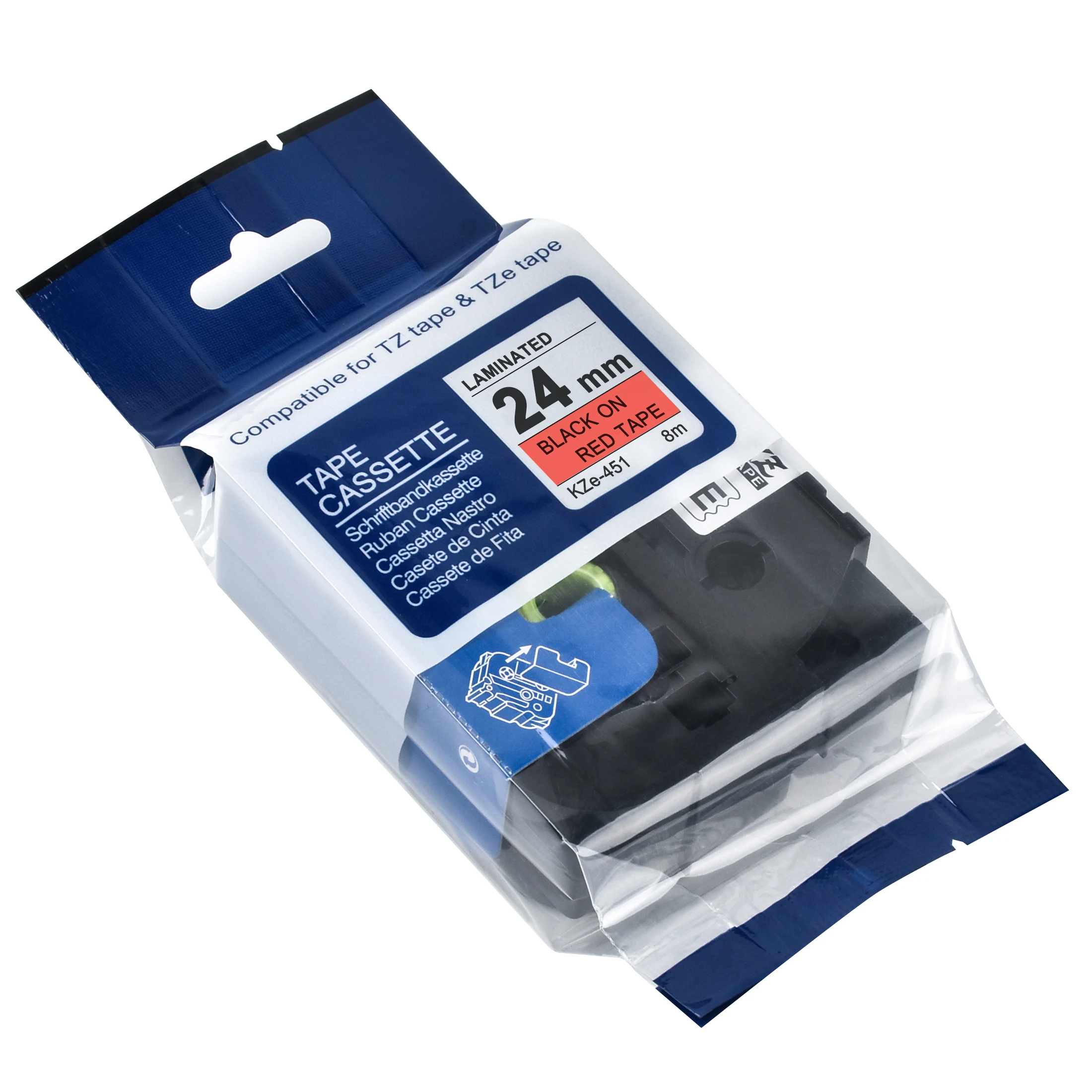 CIDY TZ451 TZ 451 TZe451 TZe ламинированная прочная клейкая tz-451 tze-451 лента P Touch black on red