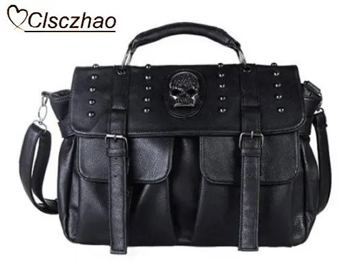 2017 женщин способа сумки панк черепа заклепки сумка большие мешки|big bag|messenger bagbag f |