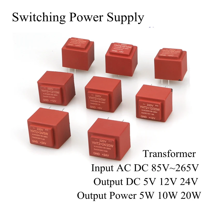 Импульсный модуль питания, трансформатор, Вход AC DC 85V~ 265 V, выход DC 5V 12V 24 V, максимальная выходная мощность 5W 10W 20W