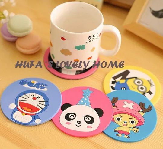 1 шт. Лидер продаж мультфильм милый держатель для напитков столовых Кнопка coaster
