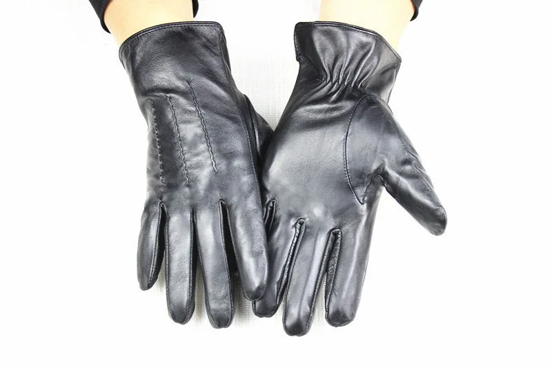 Guantes Mujer, новинка, зимние перчатки, мужские перчатки, кожаные, мужские, овчина, прямой стиль, тонкая подкладка, весна и осень, для вождения