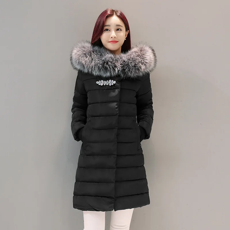 Новинка 2017 зимнее модное хлопковое пальто для женщин тонкие теплые парки с
