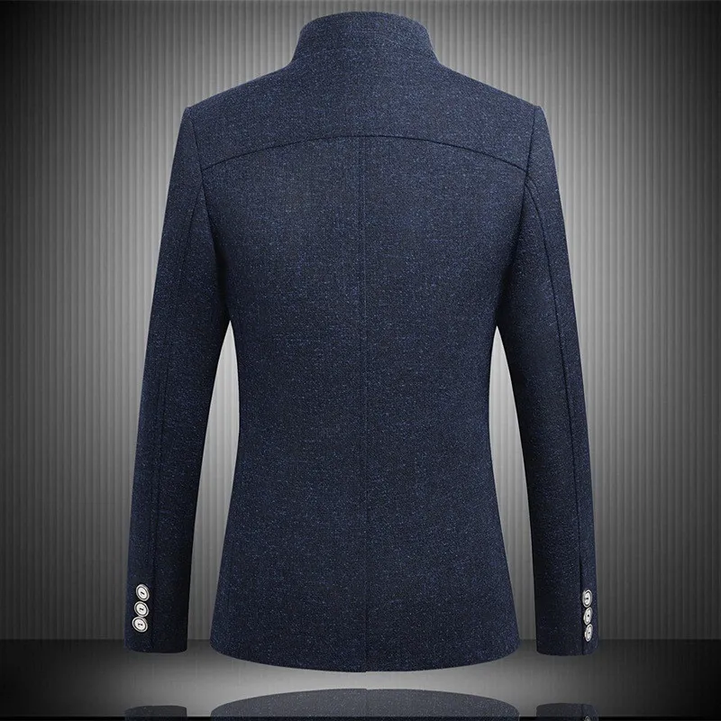 2018 Spring Autumn Solid Casual Men Blazers Long Sleeve Stand Collar Button Hot Sale New Brand Men's GD880 | Мужская одежда