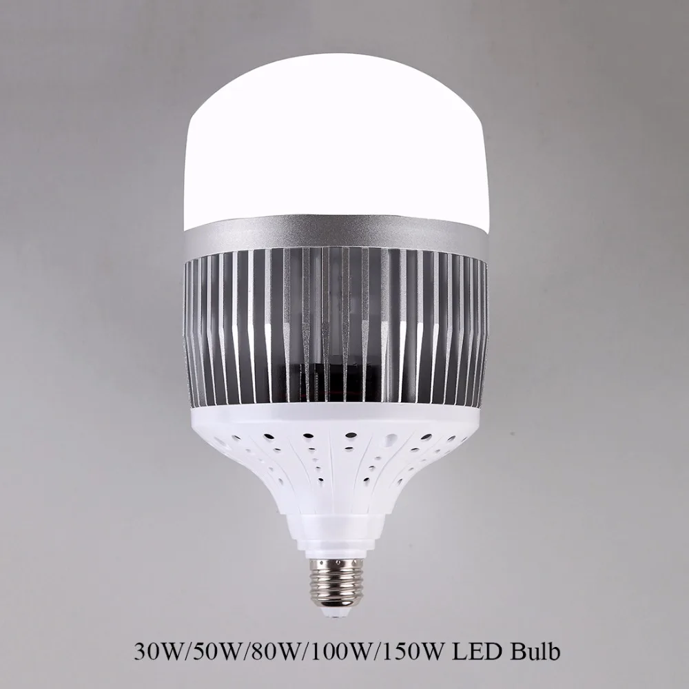 Vintagelll высокое Мощность 30 Вт 50 80 100 150 Светодиодный лампочки E40 E27 220 V лампа высокой