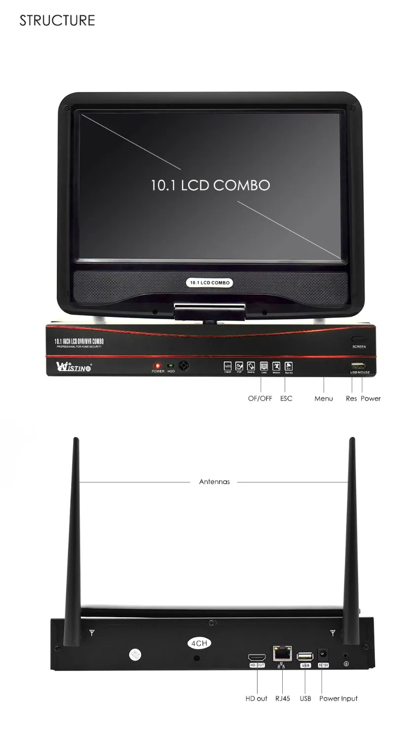 Wistino 960P комплект системы видеонаблюдения беспроводная 4CH NVR ip камера безопасности