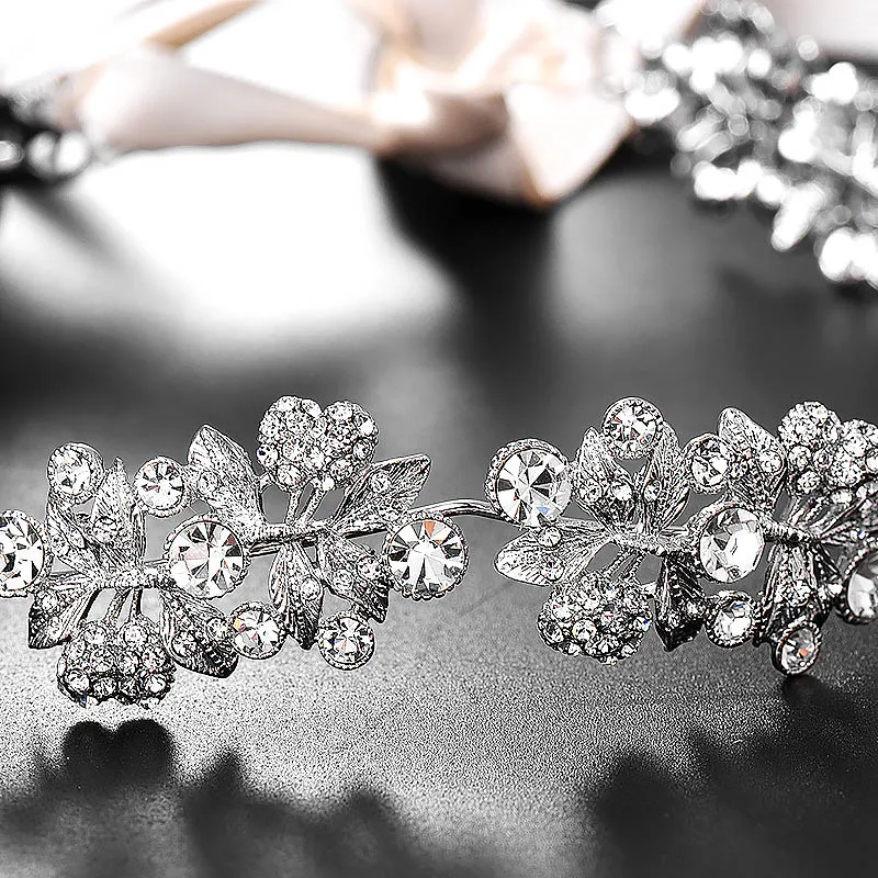 Женские свадебные украшения для волос аксессуары белый бисер Стразы вязаная